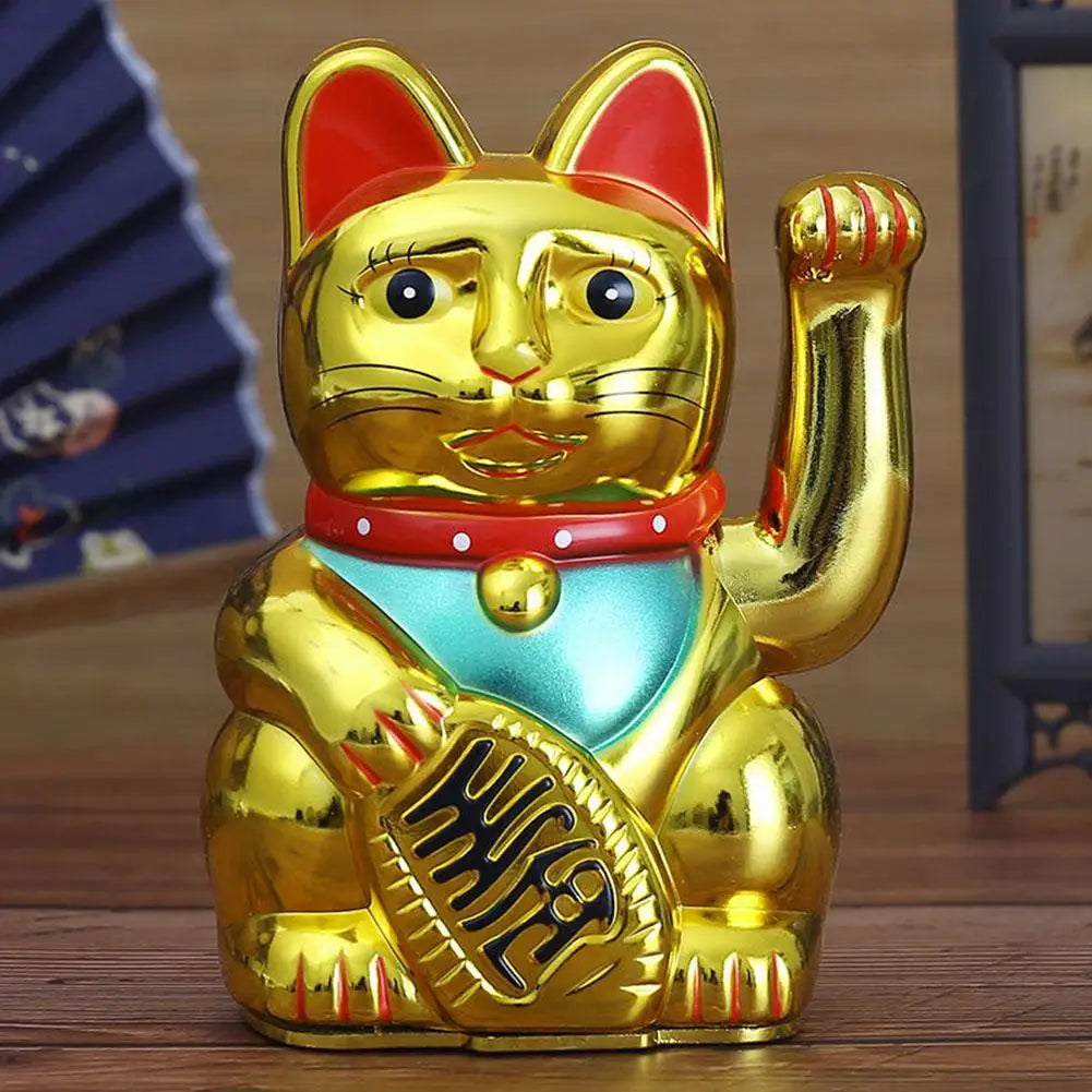 Electric Waving Arm Lucky Cat (Gold)